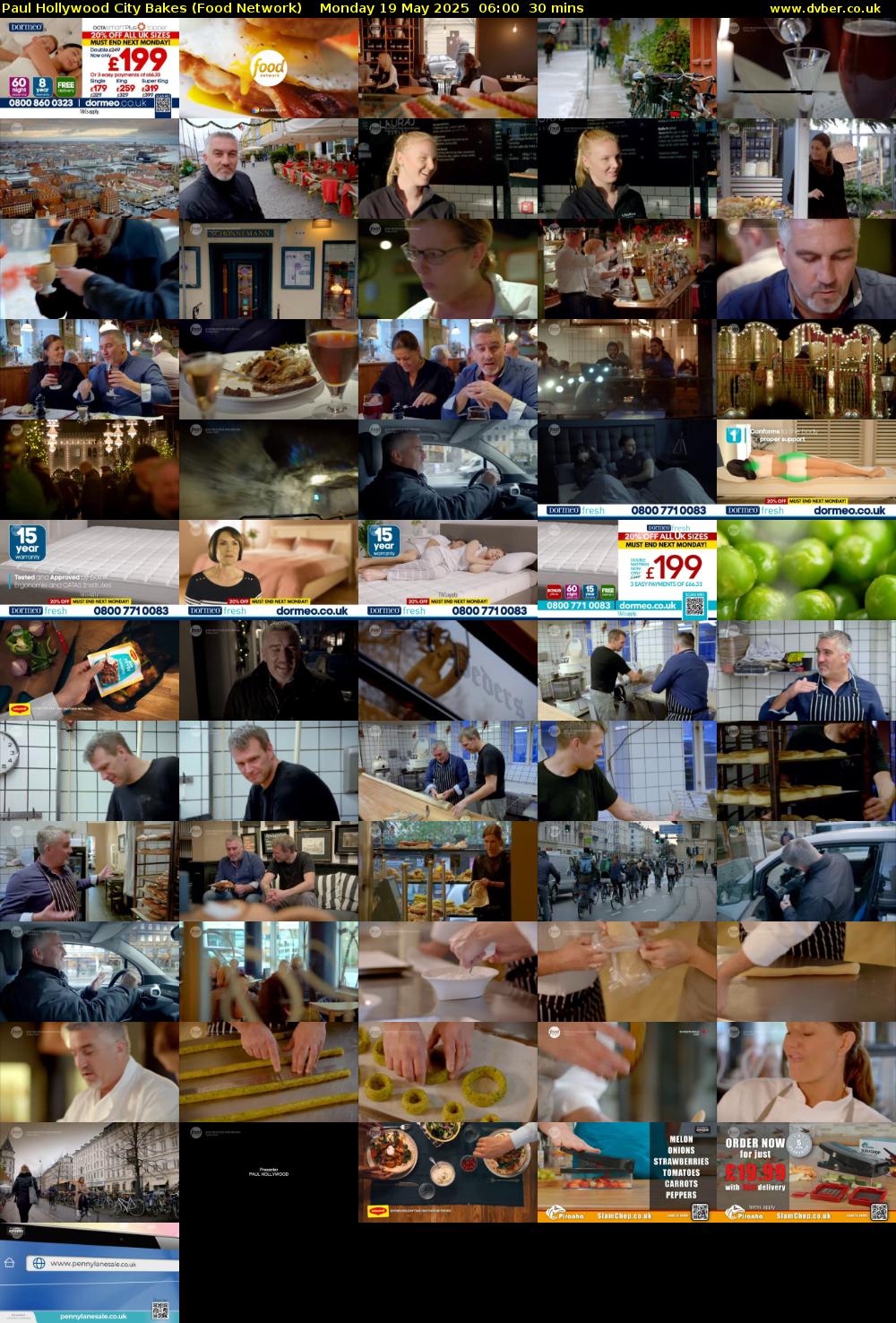 Paul Hollywood City Bakes (Food Network) Monday 19 May 2025 06:00 - 06:30