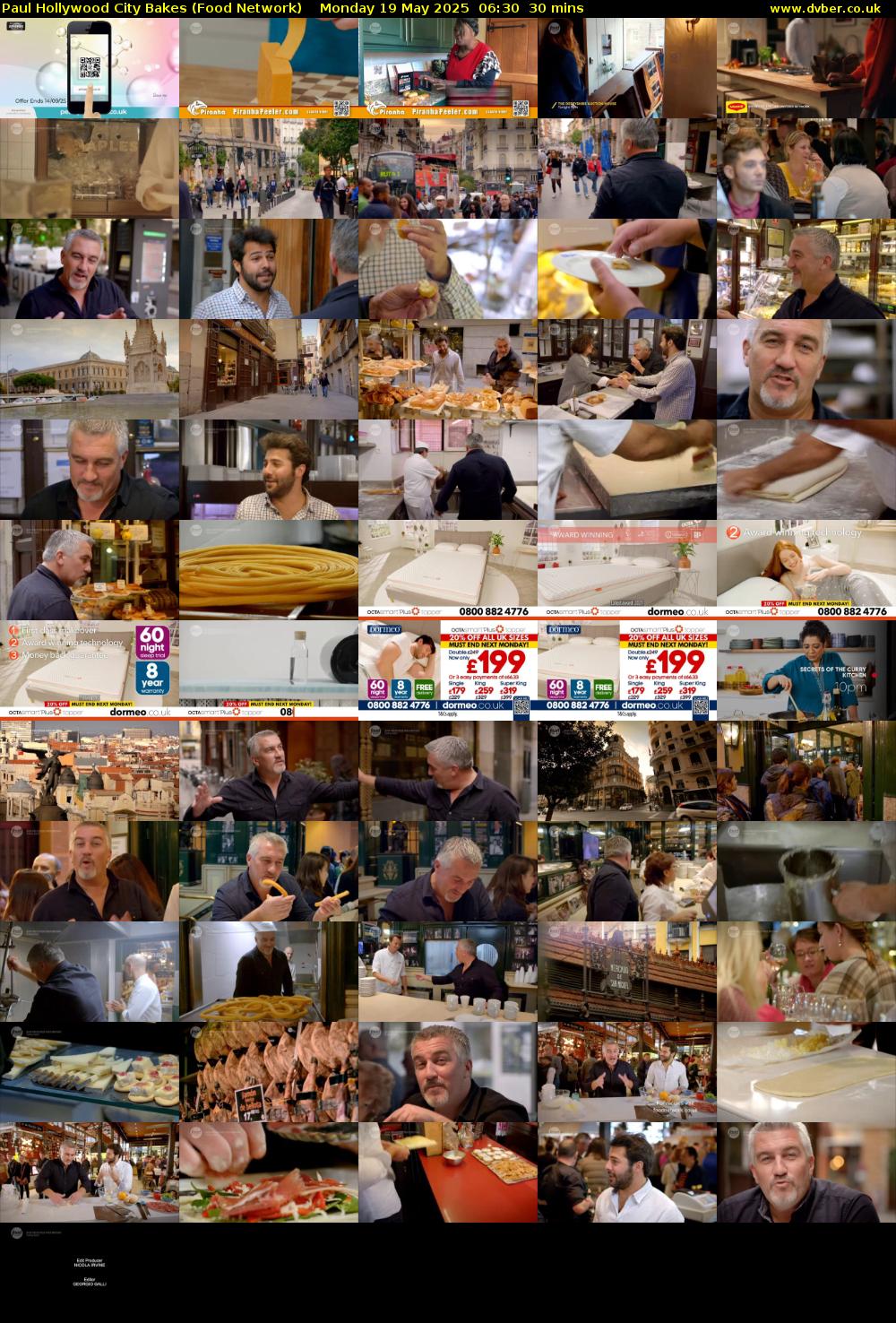 Paul Hollywood City Bakes (Food Network) Monday 19 May 2025 06:30 - 07:00