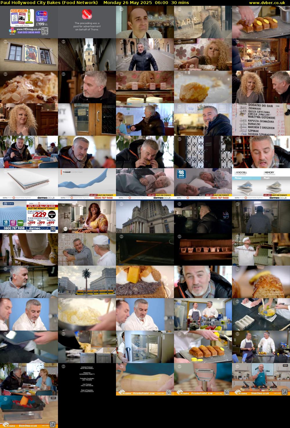 Paul Hollywood City Bakes (Food Network) Monday 26 May 2025 06:00 - 06:30