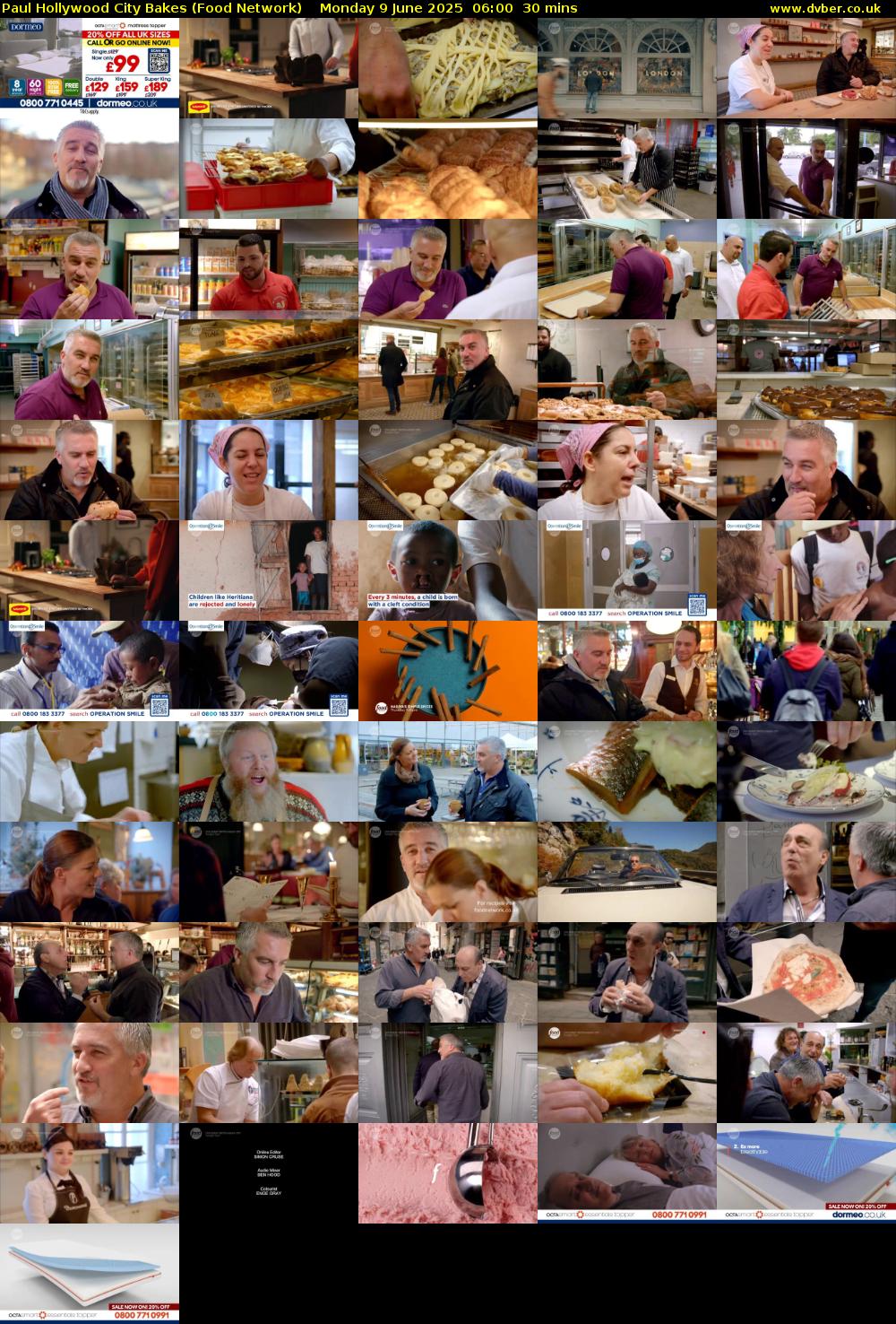 Paul Hollywood City Bakes (Food Network) Monday 9 June 2025 06:00 - 06:30