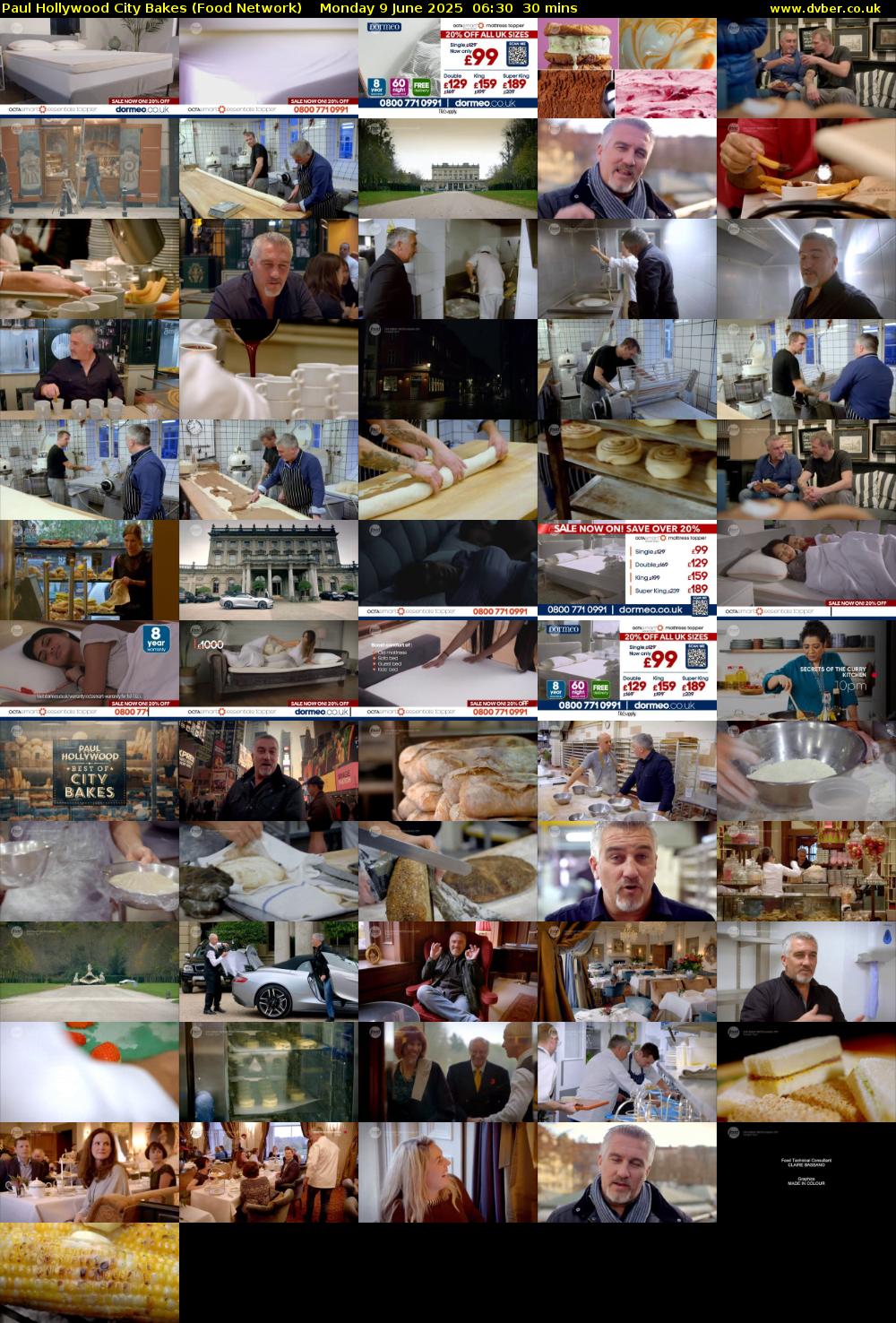 Paul Hollywood City Bakes (Food Network) Monday 9 June 2025 06:30 - 07:00