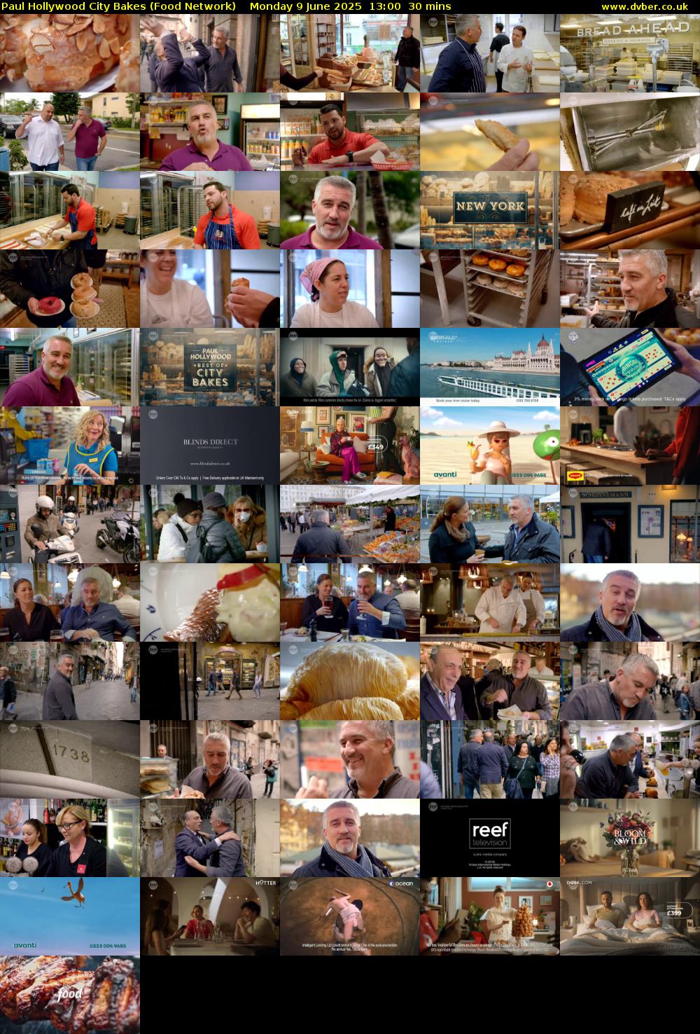 Paul Hollywood City Bakes (Food Network) Monday 9 June 2025 13:00 - 13:30