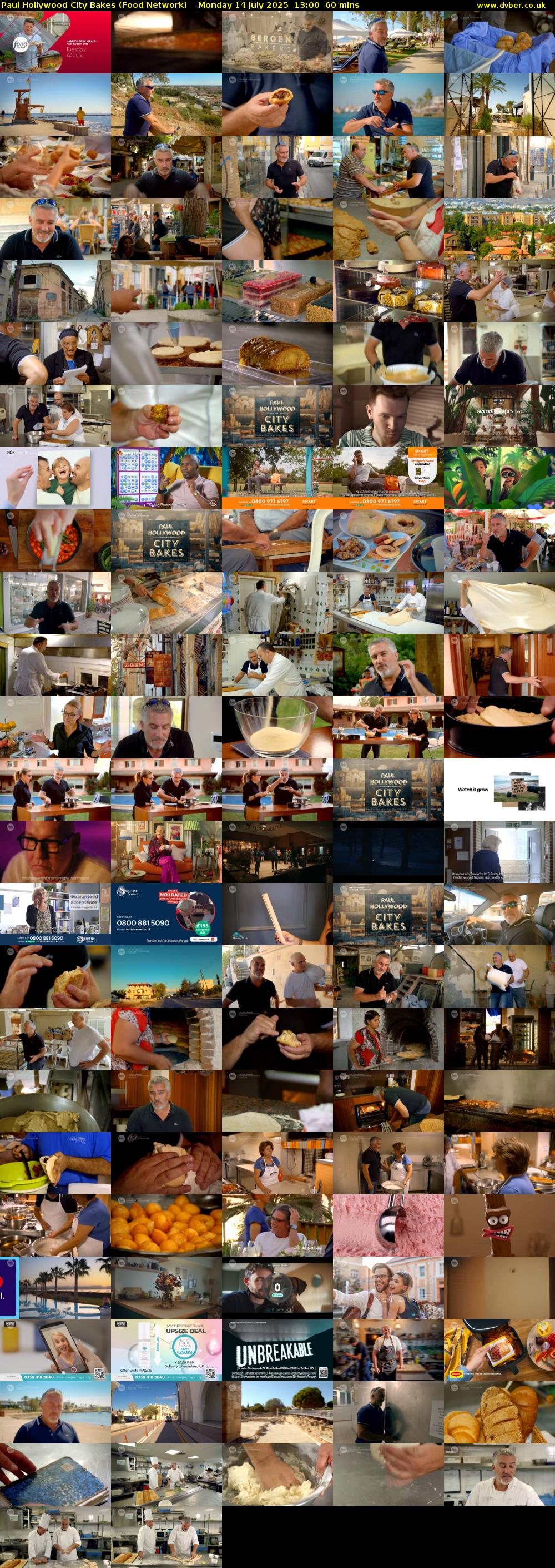 Paul Hollywood City Bakes (Food Network) Monday 14 July 2025 13:00 - 14:00