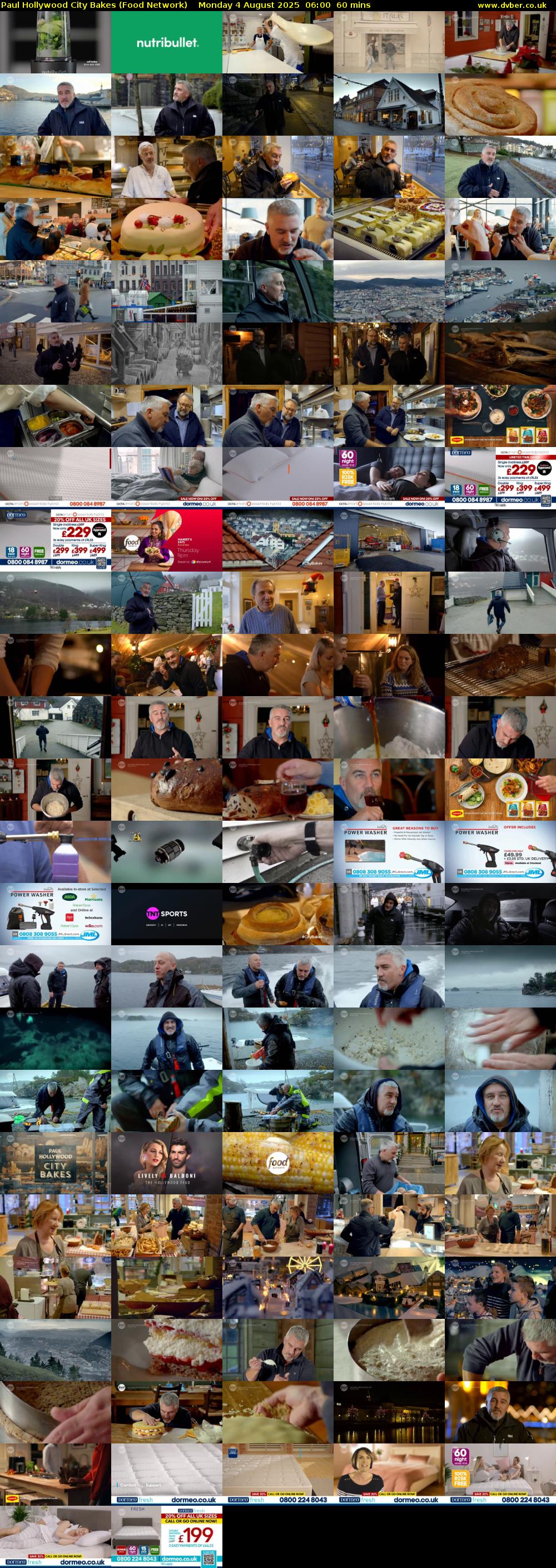Paul Hollywood City Bakes (Food Network) Monday 4 August 2025 06:00 - 07:00