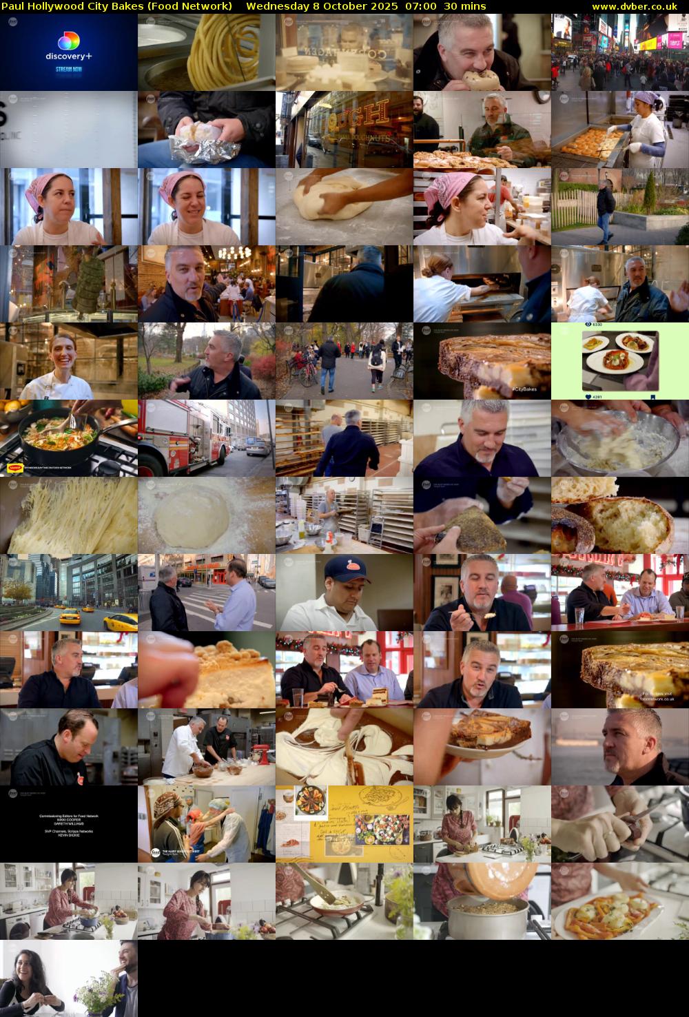 Paul Hollywood City Bakes (Food Network) Wednesday 8 October 2025 07:00 - 07:30