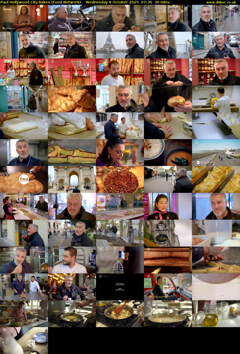 Paul Hollywood City Bakes (Food Network) Wednesday 8 October 2025 07:30 - 08:00