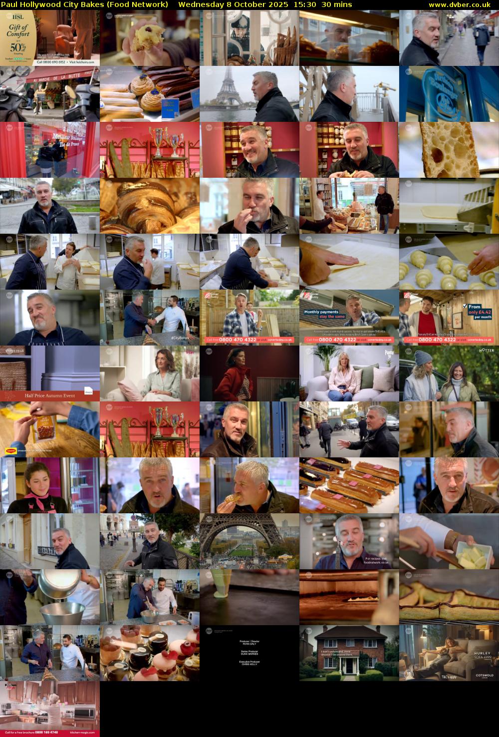 Paul Hollywood City Bakes (Food Network) Wednesday 8 October 2025 15:30 - 16:00