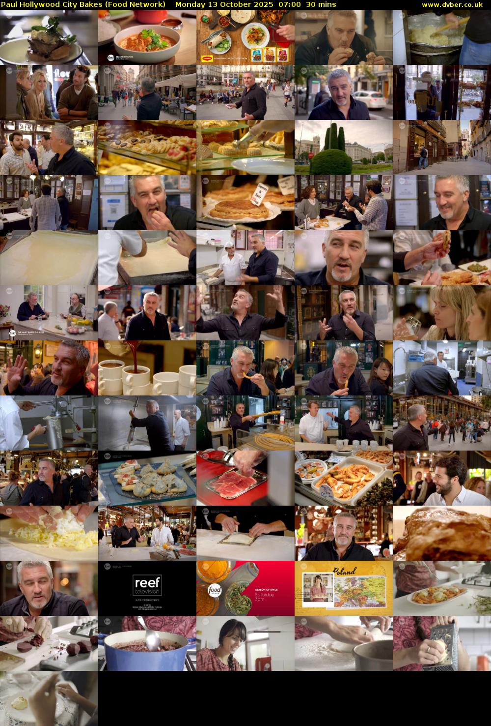 Paul Hollywood City Bakes (Food Network) Monday 13 October 2025 07:00 - 07:30