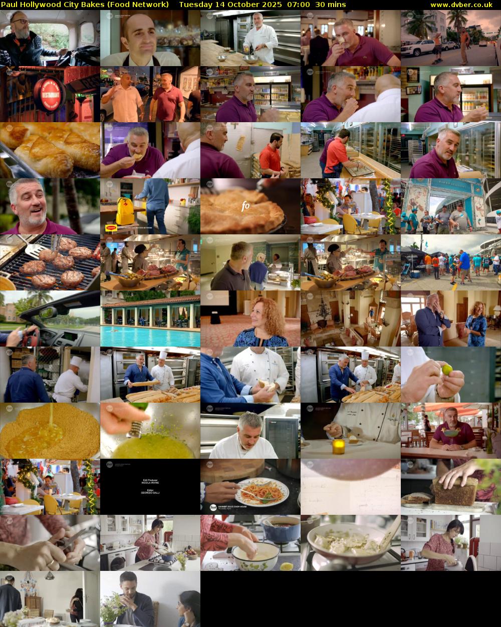 Paul Hollywood City Bakes (Food Network) Tuesday 14 October 2025 07:00 - 07:30
