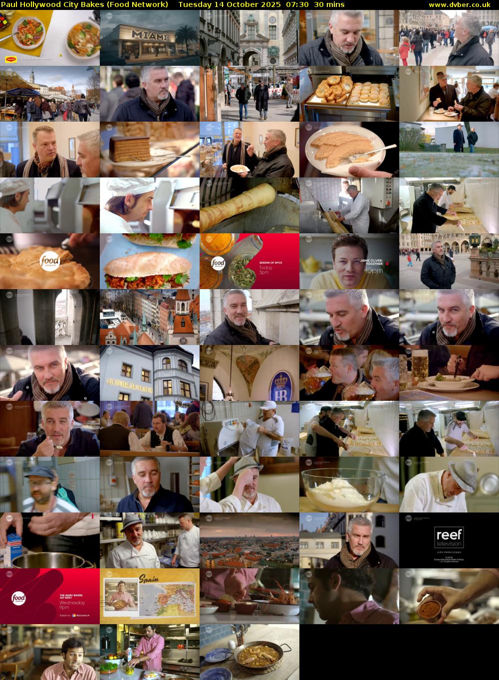 Paul Hollywood City Bakes (Food Network) Tuesday 14 October 2025 07:30 - 08:00