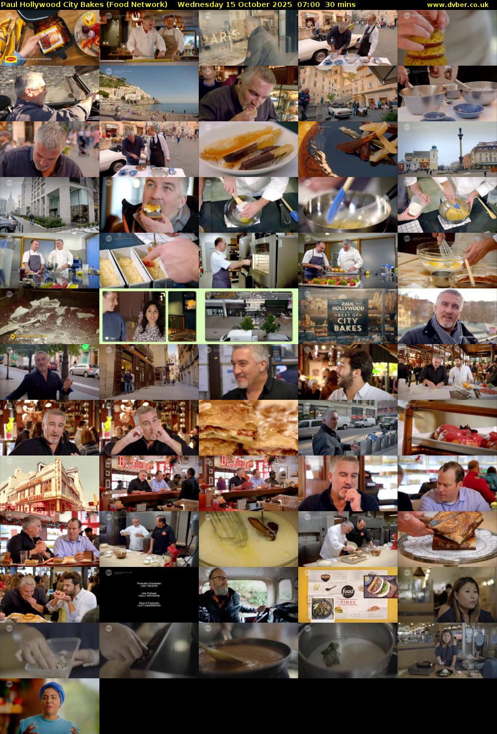 Paul Hollywood City Bakes (Food Network) Wednesday 15 October 2025 07:00 - 07:30
