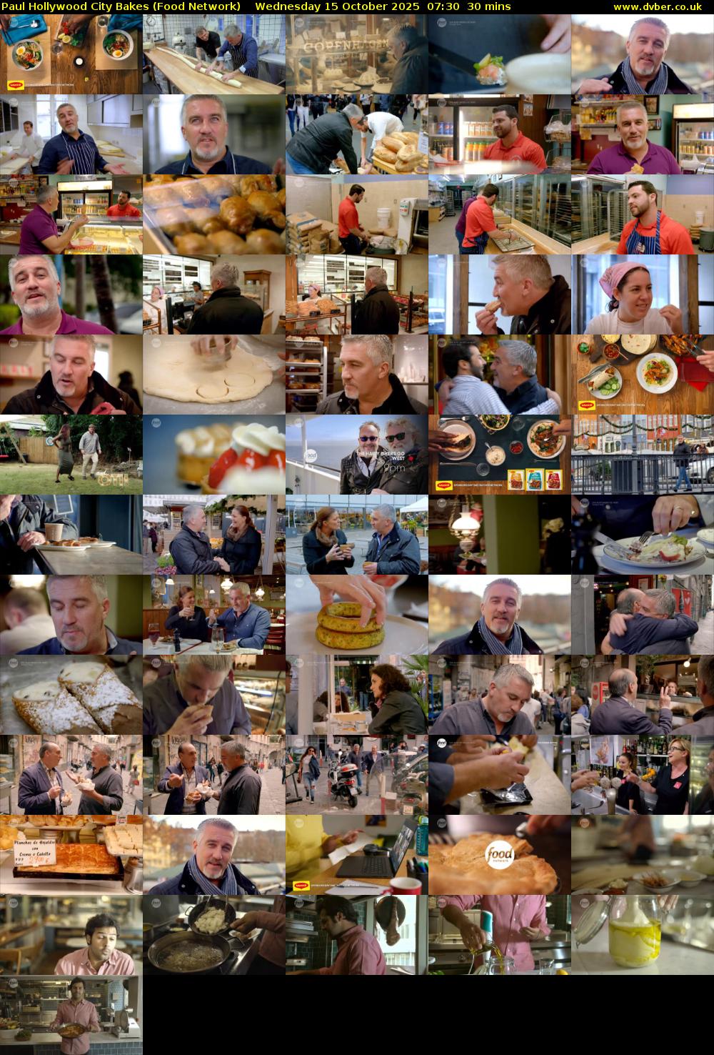 Paul Hollywood City Bakes (Food Network) Wednesday 15 October 2025 07:30 - 08:00