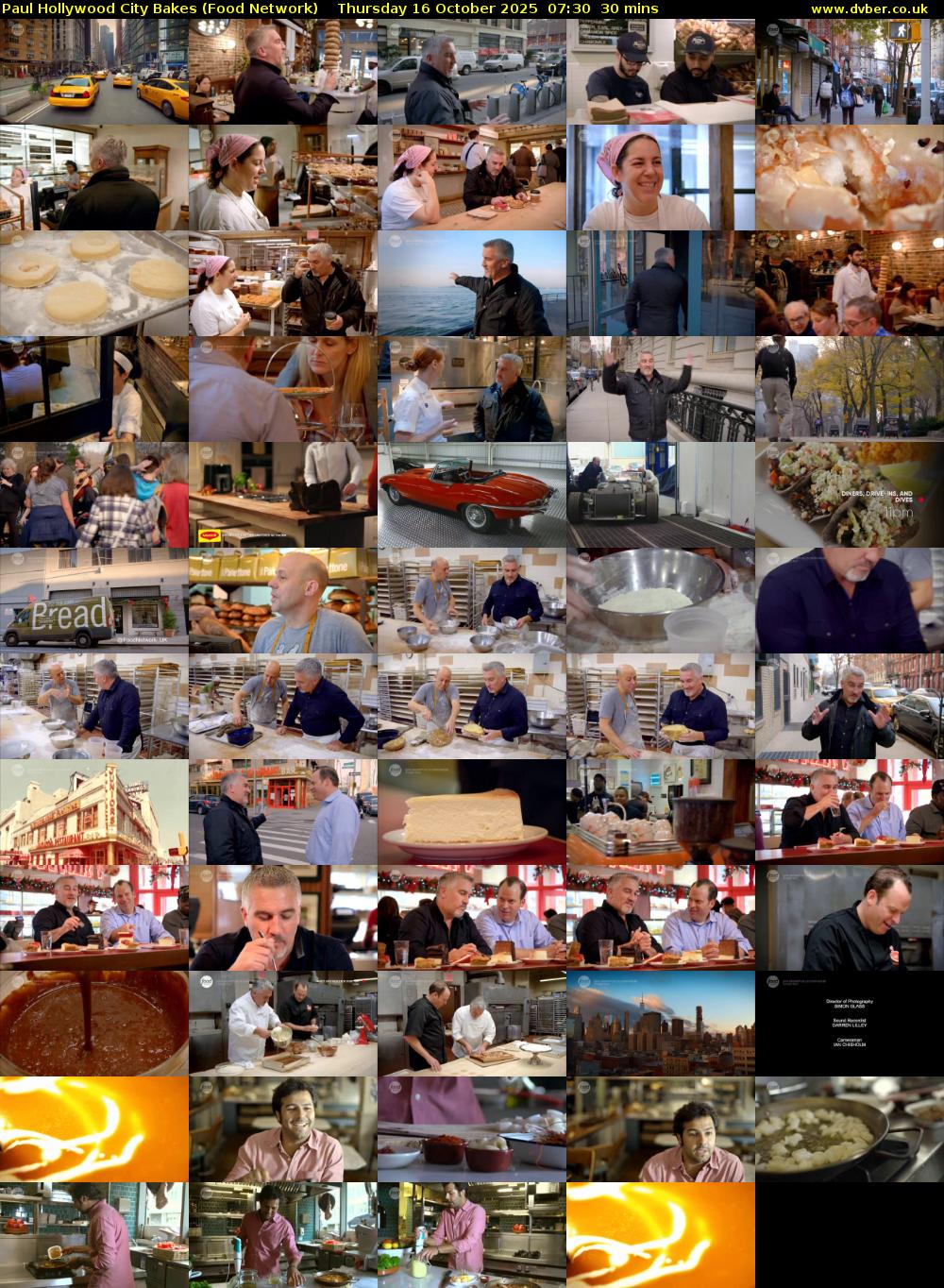 Paul Hollywood City Bakes (Food Network) Thursday 16 October 2025 07:30 - 08:00