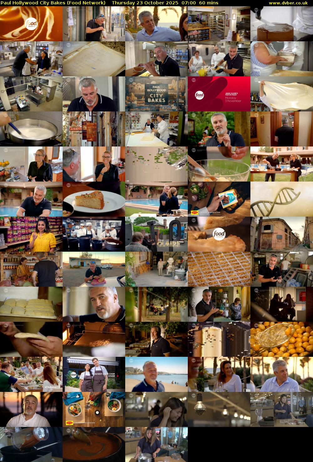 Paul Hollywood City Bakes (Food Network) Thursday 23 October 2025 07:00 - 08:00