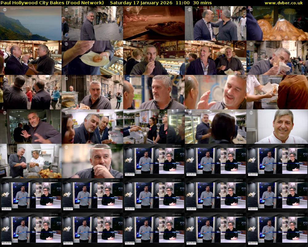 Paul Hollywood City Bakes (Food Network) Saturday 17 January 2026 11:00 - 11:30