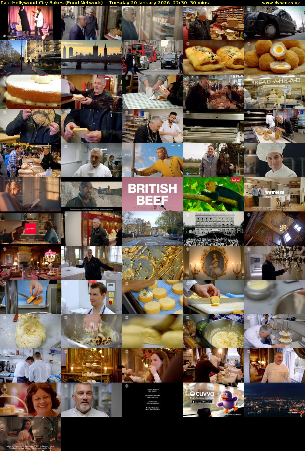 Paul Hollywood City Bakes (Food Network) Tuesday 20 January 2026 22:30 - 23:00