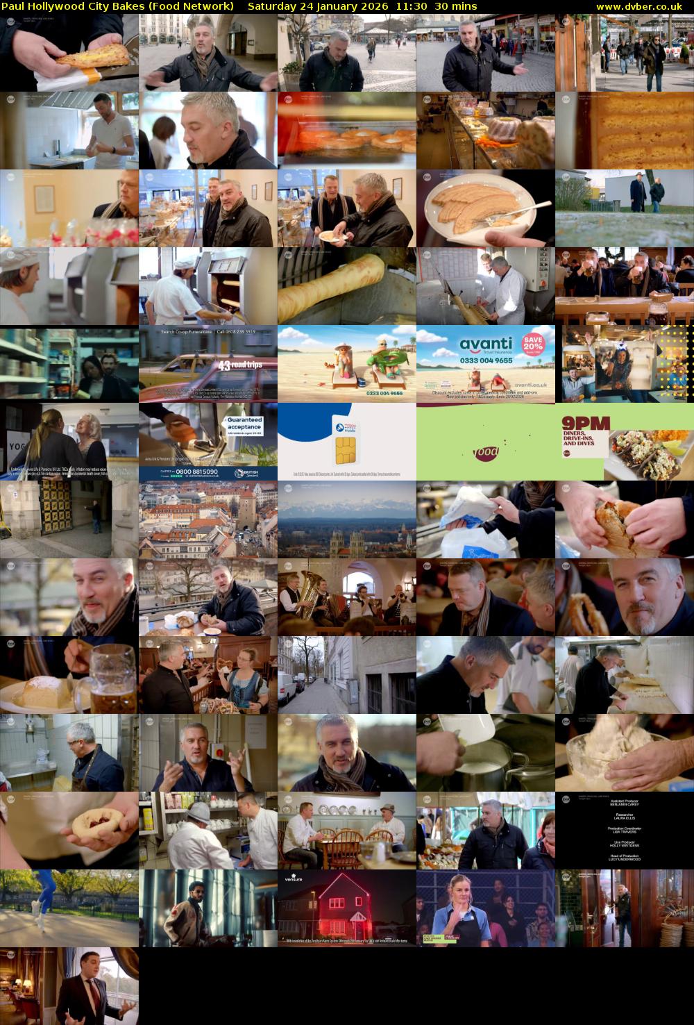 Paul Hollywood City Bakes (Food Network) Saturday 24 January 2026 11:30 - 12:00