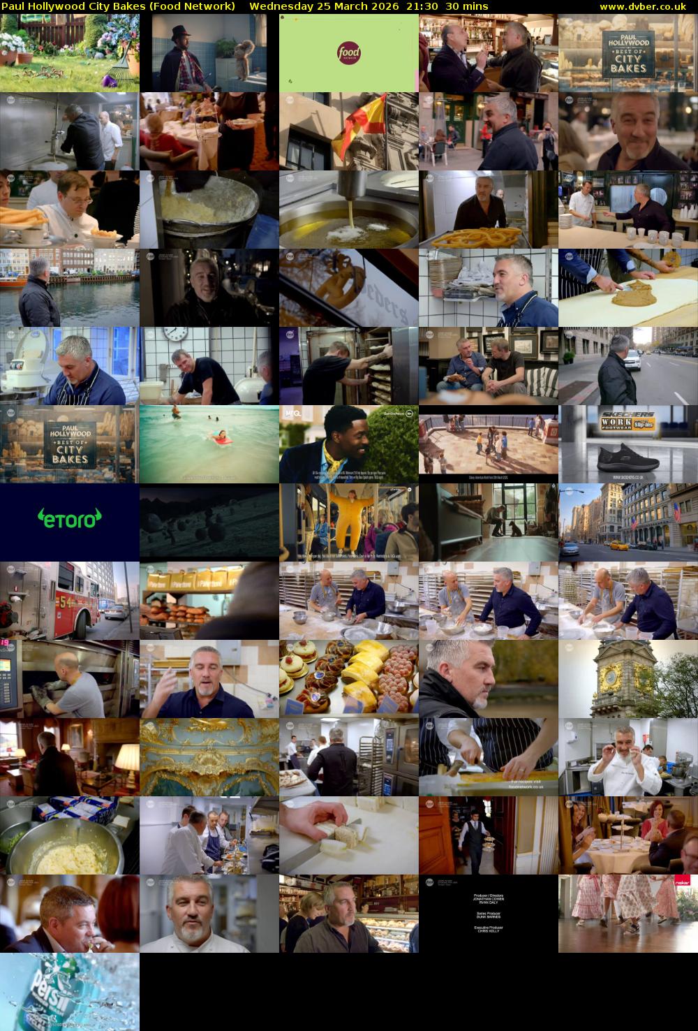 Paul Hollywood City Bakes (Food Network) Wednesday 25 March 2026 21:30 - 22:00
