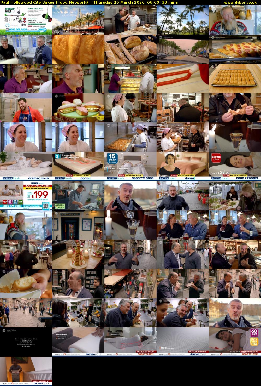 Paul Hollywood City Bakes (Food Network) Thursday 26 March 2026 06:00 - 06:30
