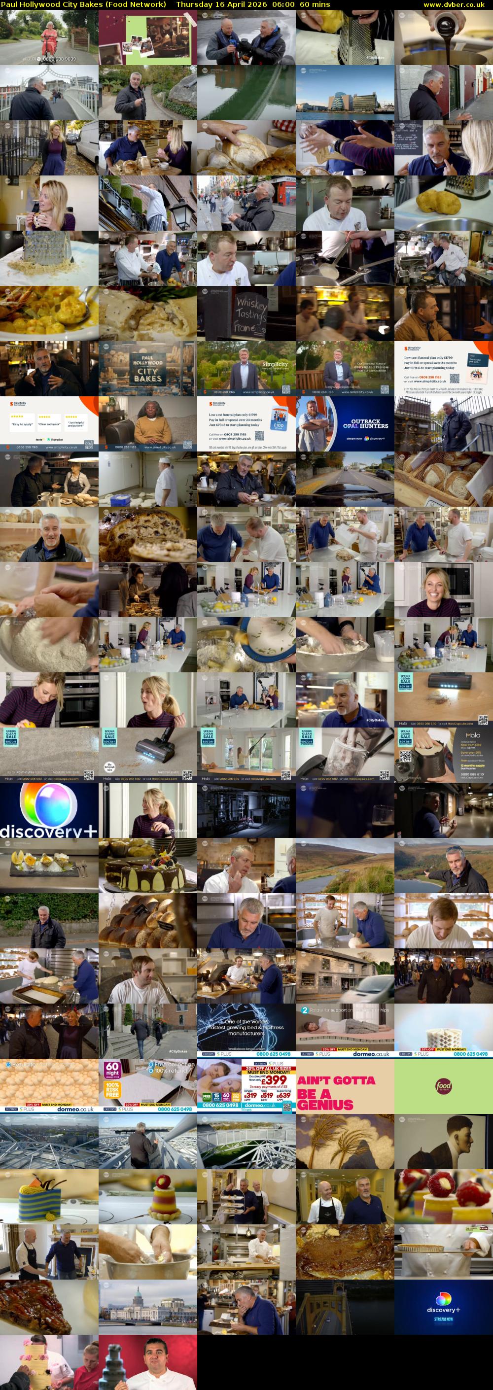 Paul Hollywood City Bakes (Food Network) Thursday 16 April 2026 06:00 - 07:00