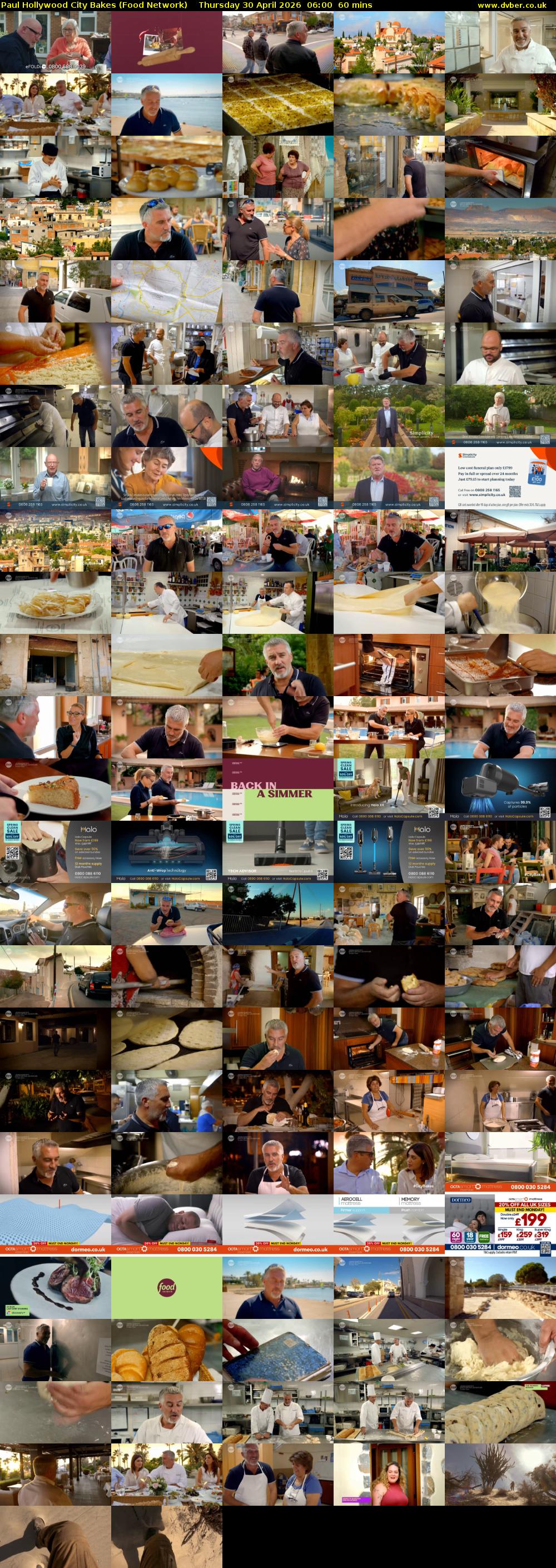 Paul Hollywood City Bakes (Food Network) Thursday 30 April 2026 06:00 - 07:00