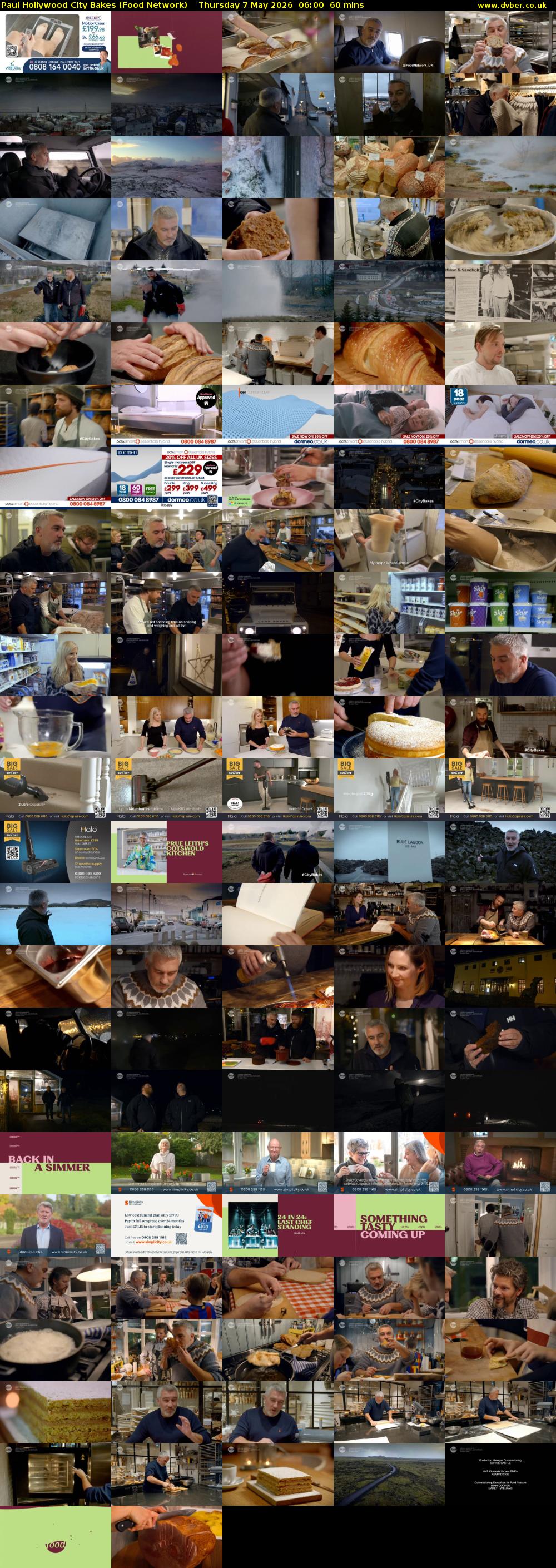 Paul Hollywood City Bakes (Food Network) Thursday 7 May 2026 06:00 - 07:00