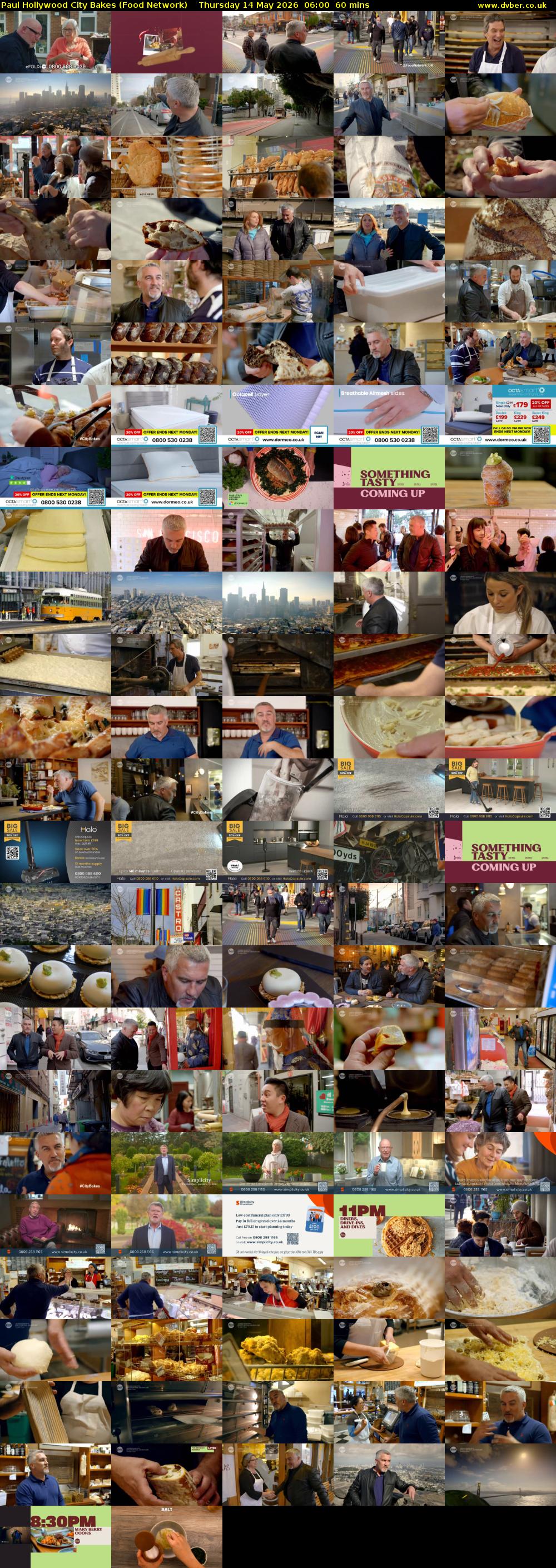 Paul Hollywood City Bakes (Food Network) Thursday 14 May 2026 06:00 - 07:00