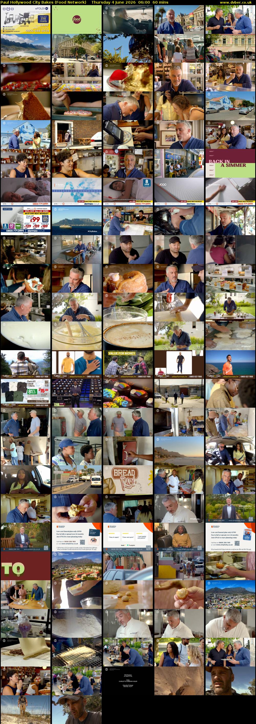 Paul Hollywood City Bakes (Food Network) Thursday 4 June 2026 06:00 - 07:00