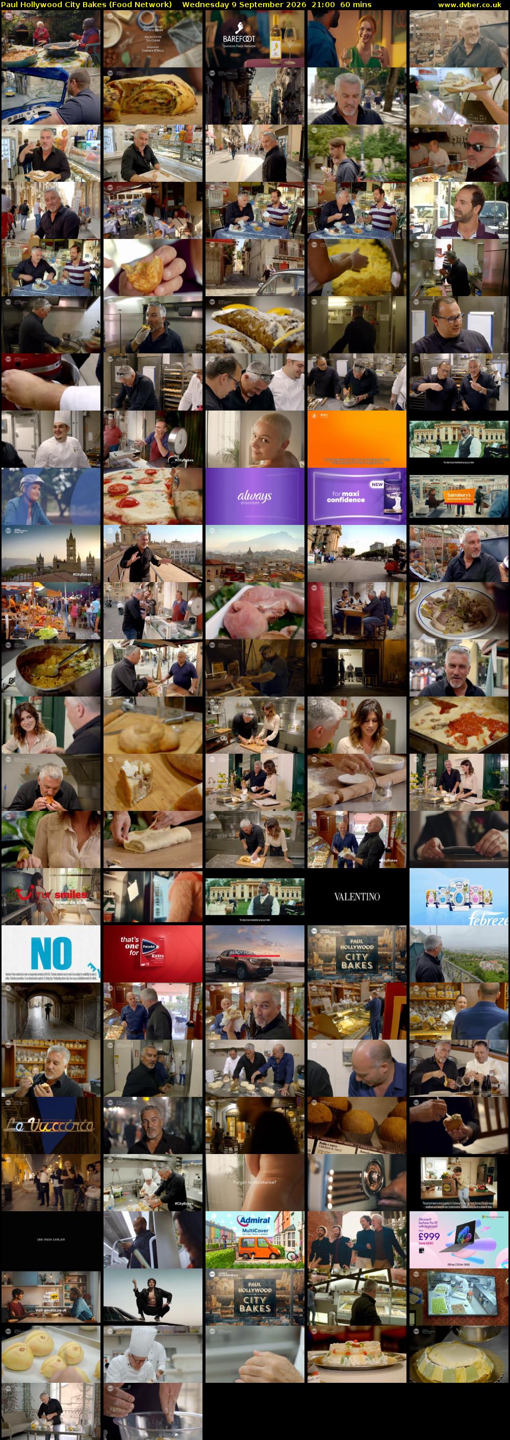 Paul Hollywood City Bakes (Food Network) Wednesday 9 September 2026 21:00 - 22:00