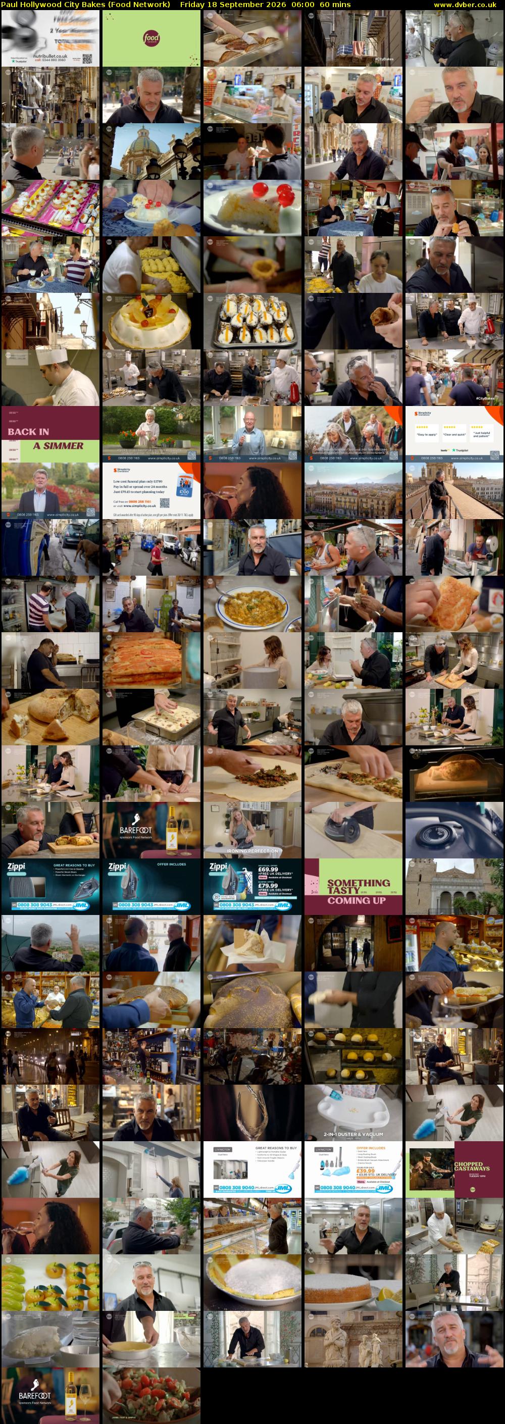 Paul Hollywood City Bakes (Food Network) Friday 18 September 2026 06:00 - 07:00