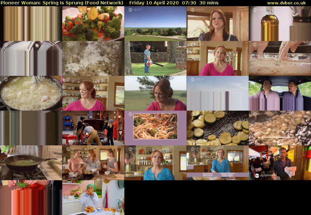 Pioneer Woman: Spring Is Sprung (Food Network) Friday 10 April 2020 07:30 - 08:00