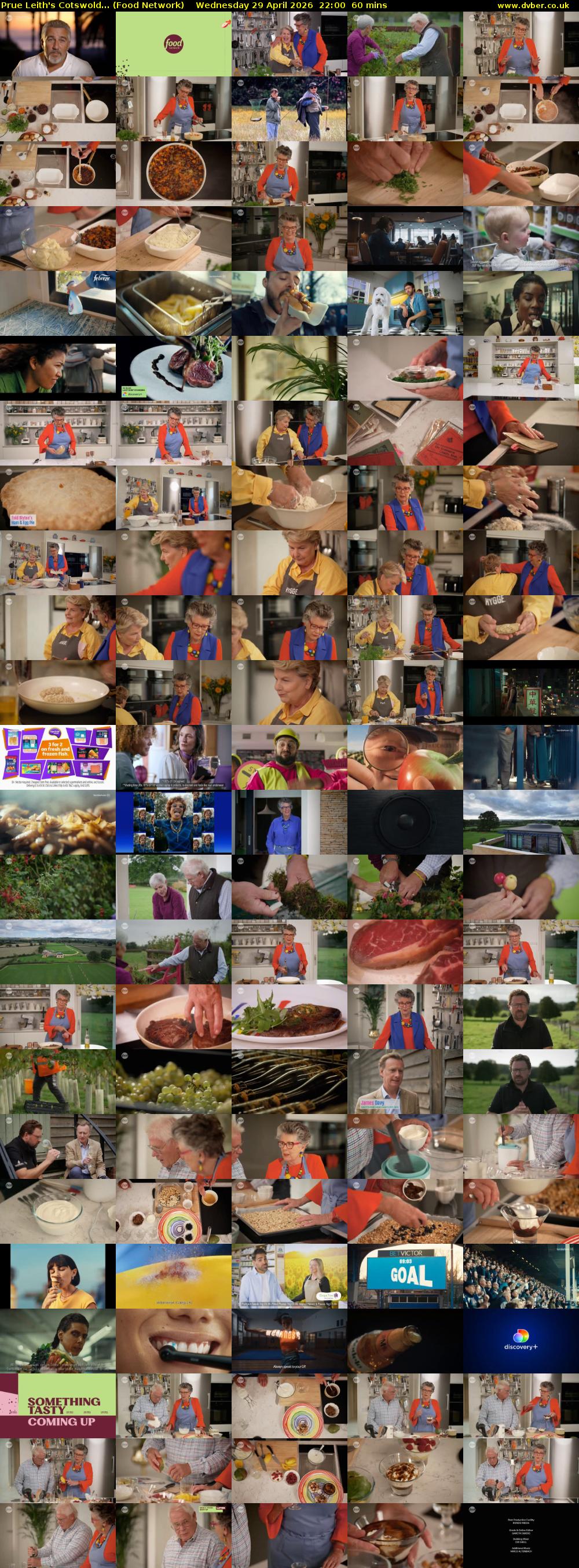 Prue Leith's Cotswold... (Food Network) Wednesday 29 April 2026 22:00 - 23:00