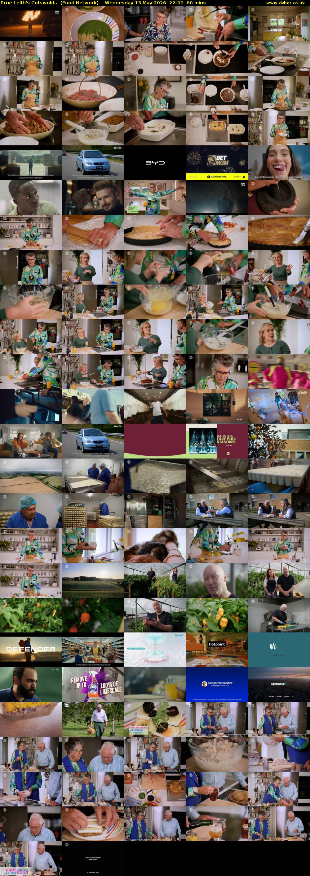 Prue Leith's Cotswold... (Food Network) Wednesday 13 May 2026 22:00 - 23:00