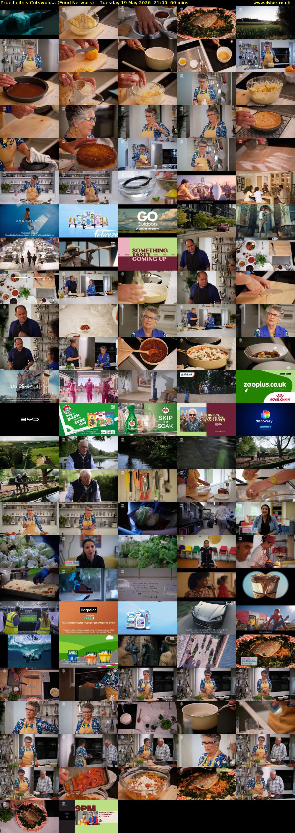 Prue Leith's Cotswold... (Food Network) Tuesday 19 May 2026 21:00 - 22:00