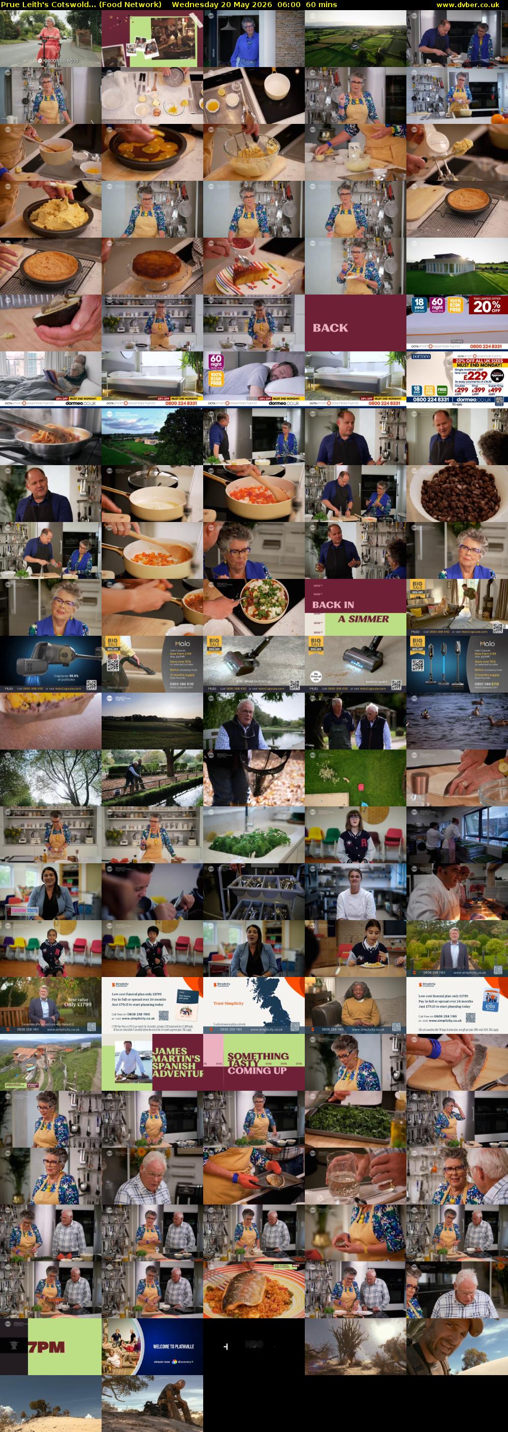 Prue Leith's Cotswold... (Food Network) Wednesday 20 May 2026 06:00 - 07:00