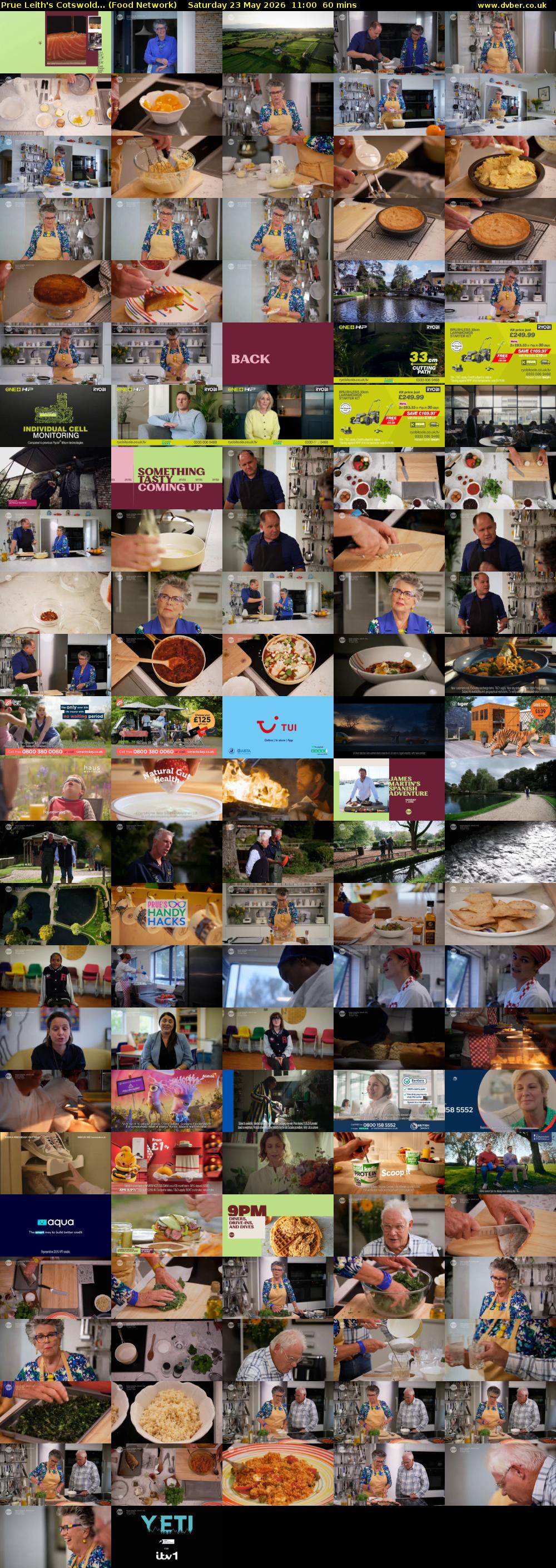 Prue Leith's Cotswold... (Food Network) Saturday 23 May 2026 11:00 - 12:00
