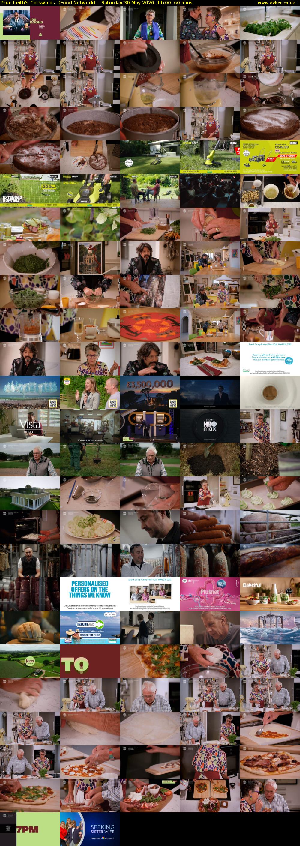 Prue Leith's Cotswold... (Food Network) Saturday 30 May 2026 11:00 - 12:00