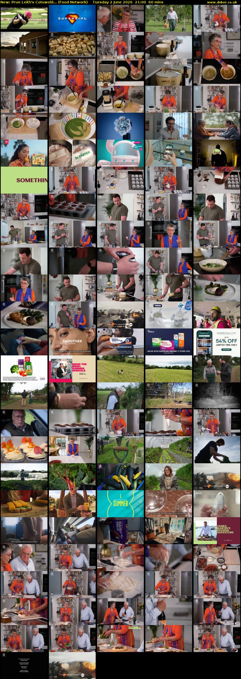 Prue Leith's Cotswold... (Food Network) Tuesday 2 June 2026 21:00 - 22:00