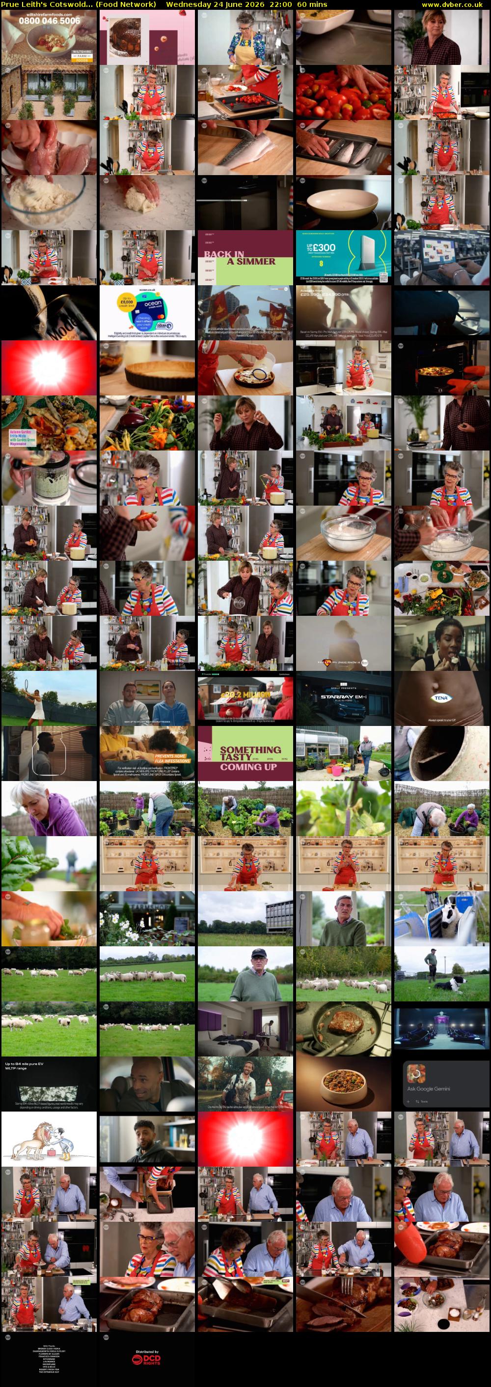 Prue Leith's Cotswold... (Food Network) Wednesday 24 June 2026 22:00 - 23:00