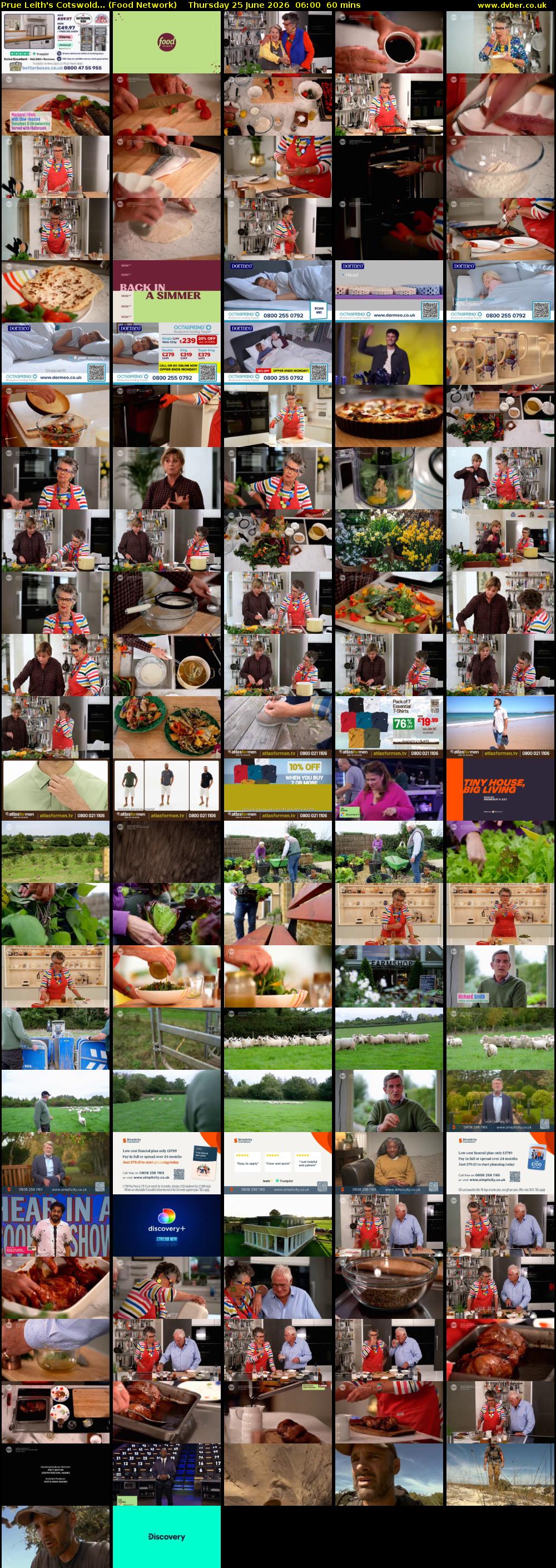 Prue Leith's Cotswold... (Food Network) Thursday 25 June 2026 06:00 - 07:00