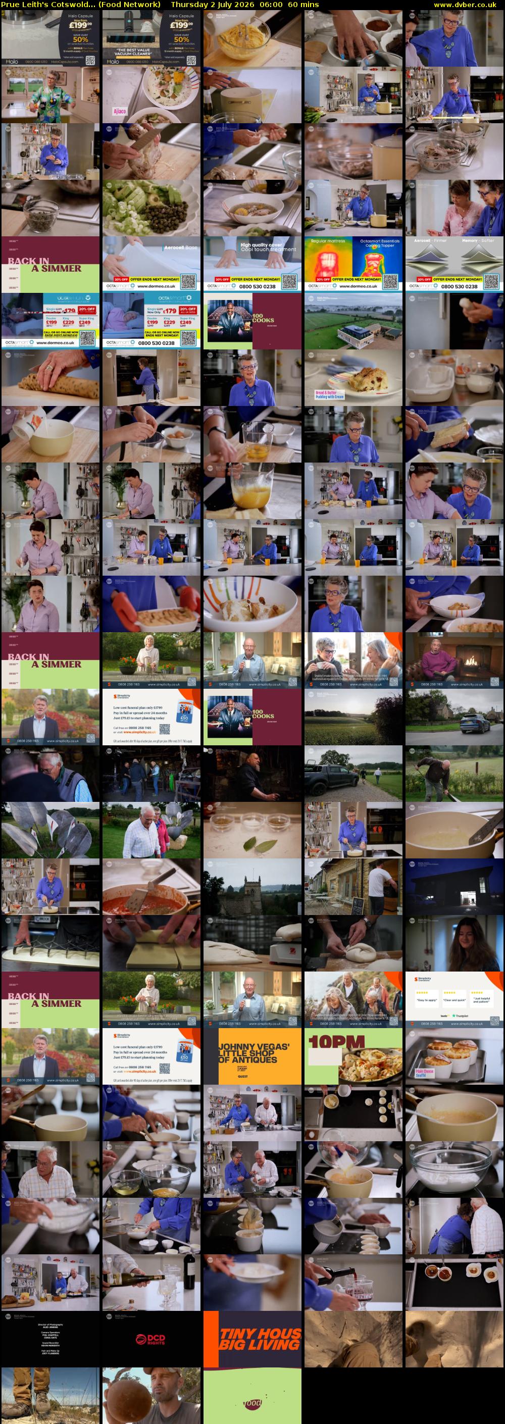 Prue Leith's Cotswold... (Food Network) Thursday 2 July 2026 06:00 - 07:00