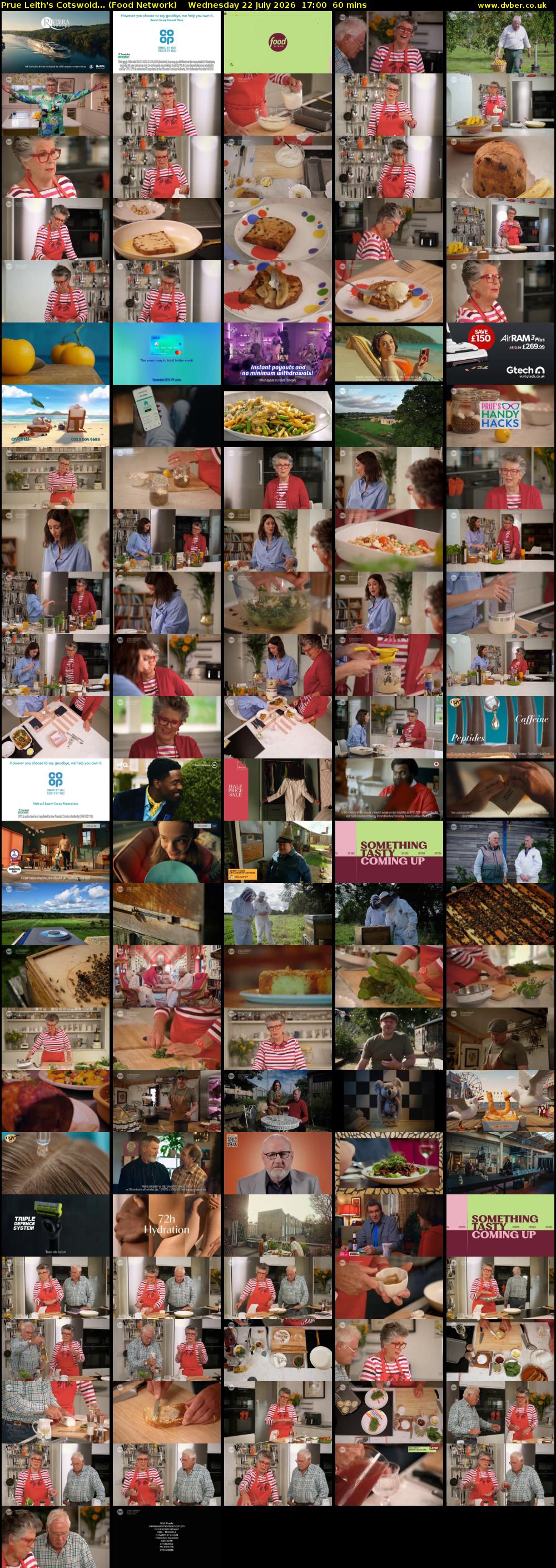 Prue Leith's Cotswold... (Food Network) Wednesday 22 July 2026 17:00 - 18:00