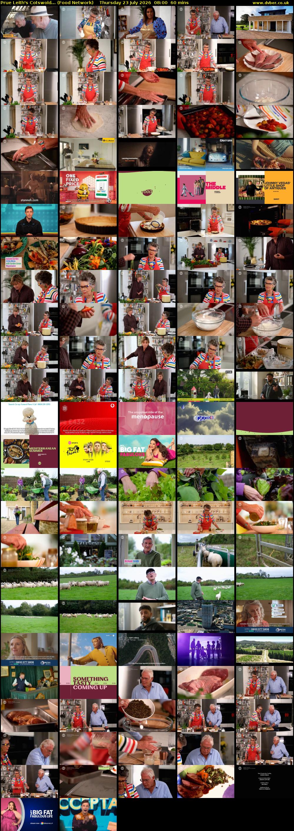 Prue Leith's Cotswold... (Food Network) Thursday 23 July 2026 08:00 - 09:00