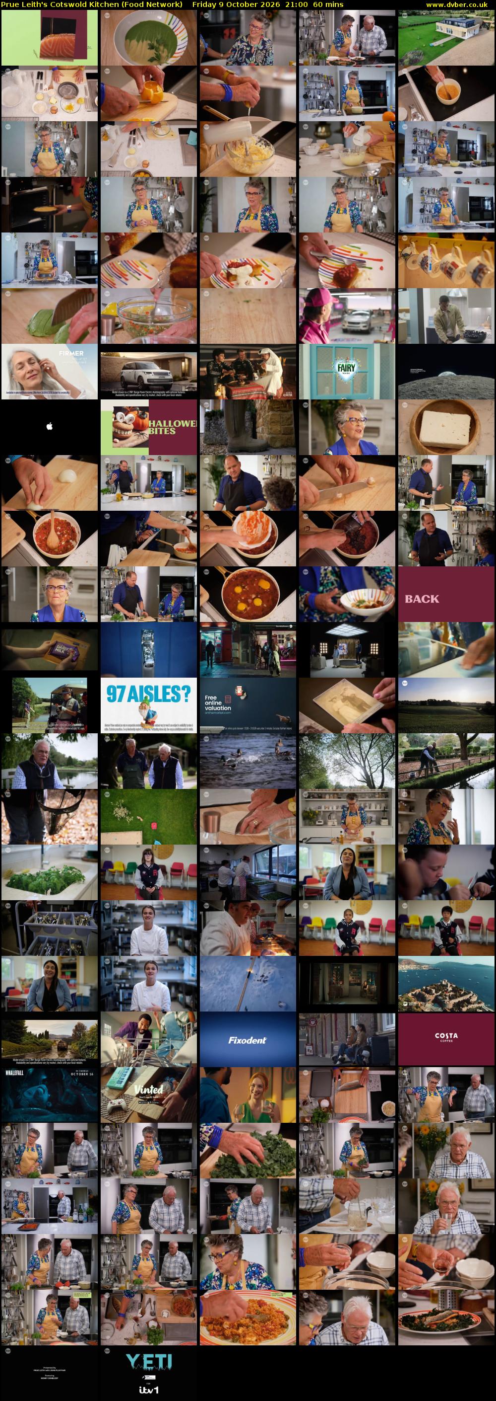 Prue Leith's Cotswold Kitchen (Food Network) Friday 9 October 2026 21:00 - 22:00