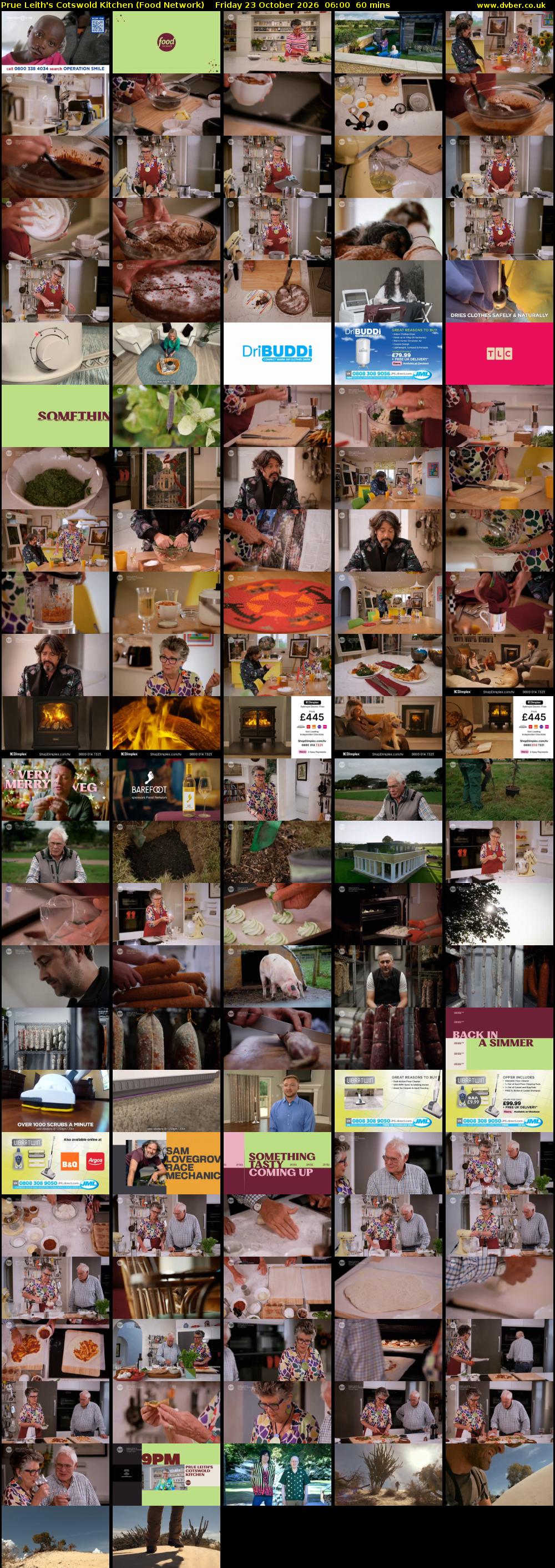 Prue Leith's Cotswold Kitchen (Food Network) Friday 23 October 2026 06:00 - 07:00