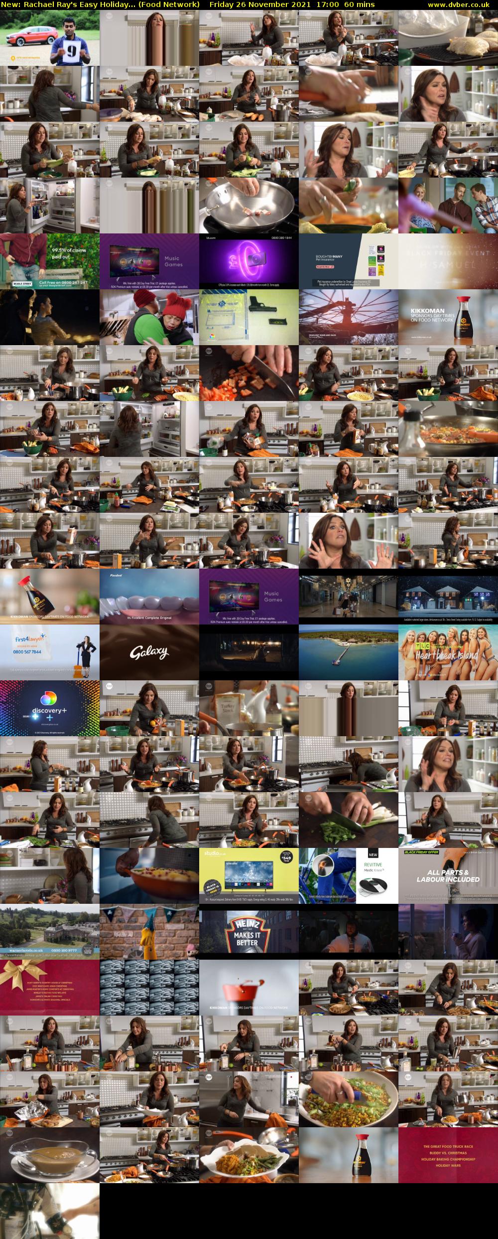 Rachael Ray's Easy Holiday... (Food Network) Friday 26 November 2021 17:00 - 18:00