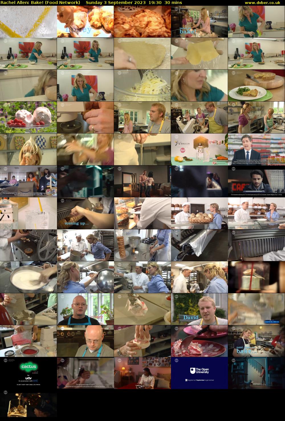 Rachel Allen: Bake! (Food Network) Sunday 3 September 2023 19:30 - 20:00