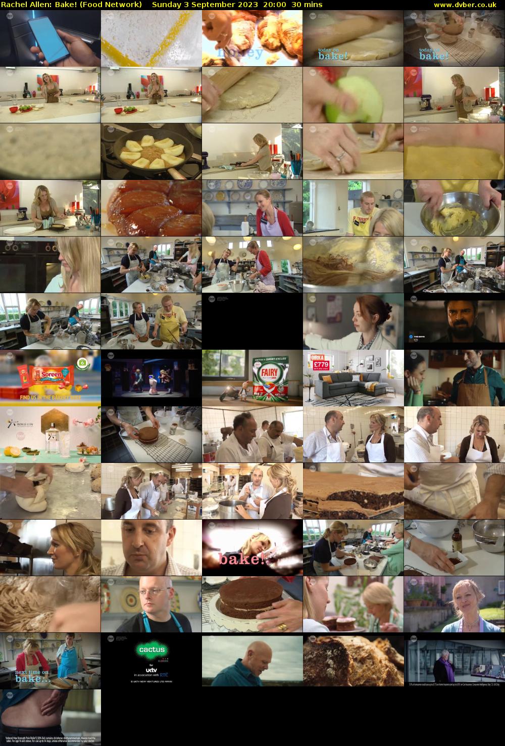 Rachel Allen: Bake! (Food Network) Sunday 3 September 2023 20:00 - 20:30