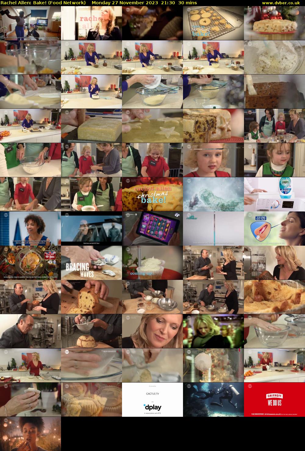 Rachel Allen: Bake! (Food Network) Monday 27 November 2023 21:30 - 22:00