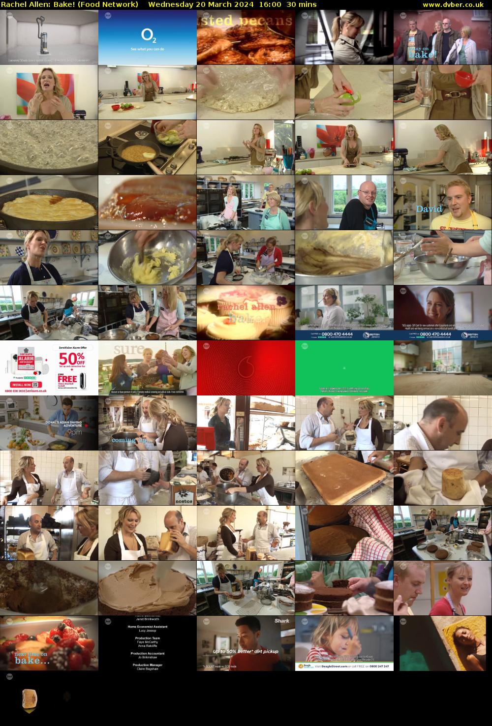 Rachel Allen: Bake! (Food Network) Wednesday 20 March 2024 16:00 - 16:30